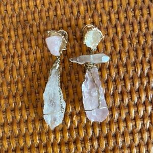 ZARA Crystal and Gold Earrings
